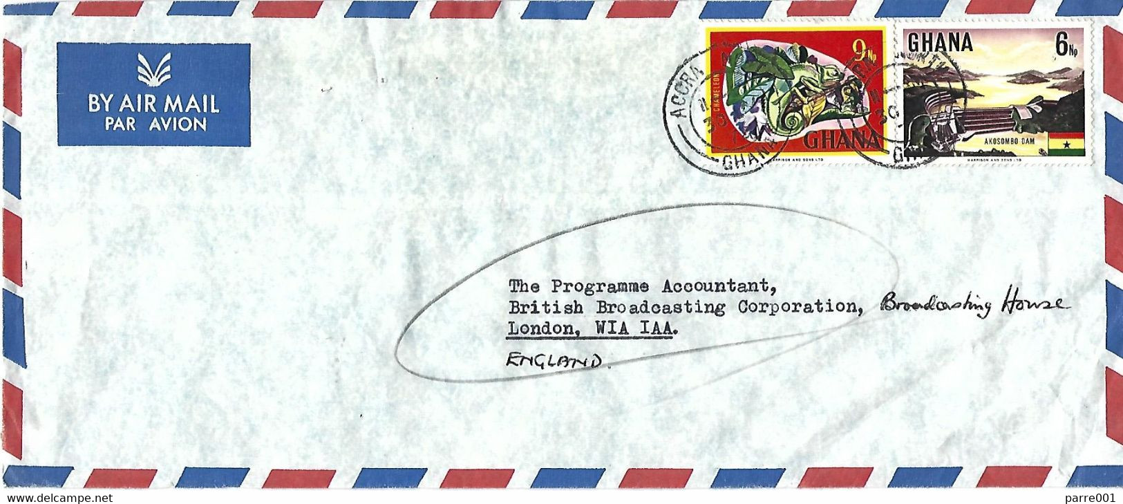 Ghana 1972 Accra North Hydro Electricity Akosombo Dam Chameleon Cover - Electricity