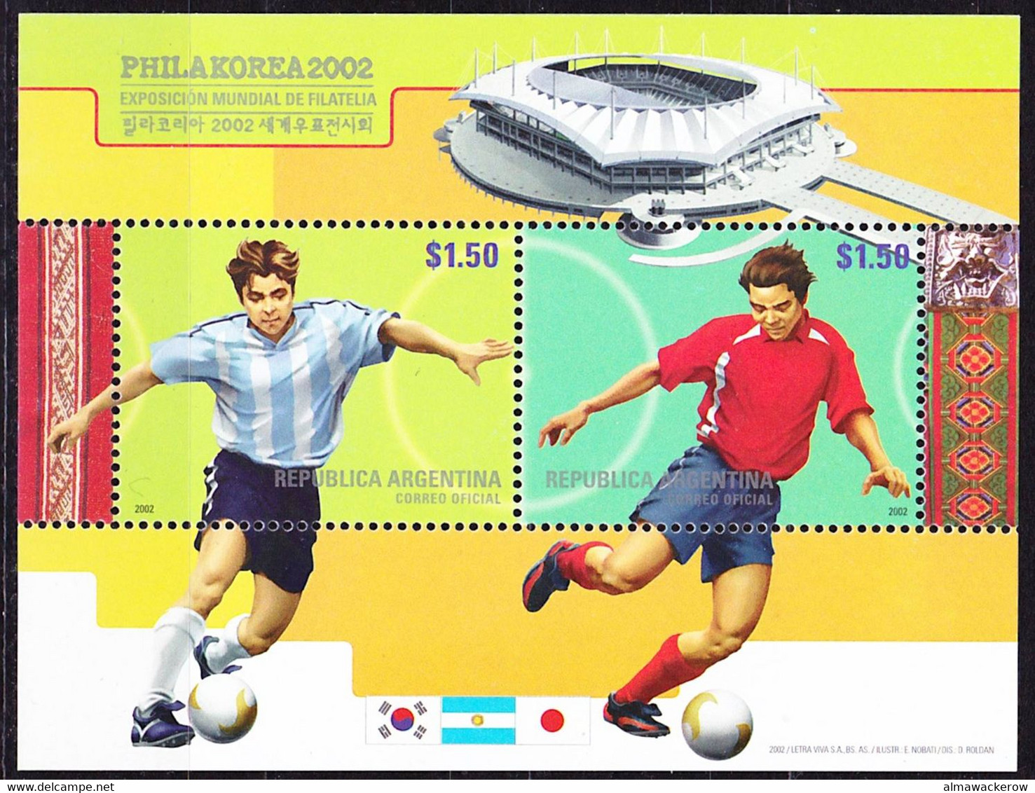 20-260 Argentina 2002 PhilaKorea MS Mi 78 MNH ** - Neufs