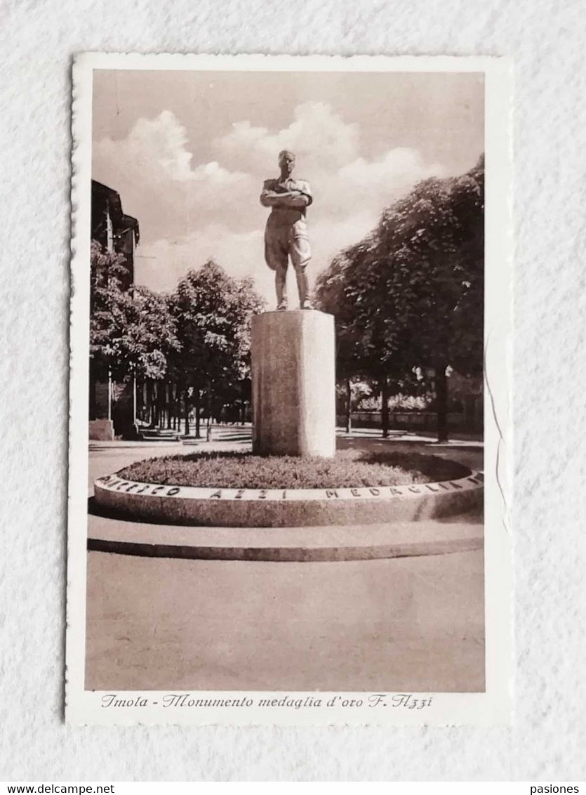 Cartolina Illustrata Imola - Monumento Medaglia D'oro Francesco Azzi, Non Viaggiata - Imola