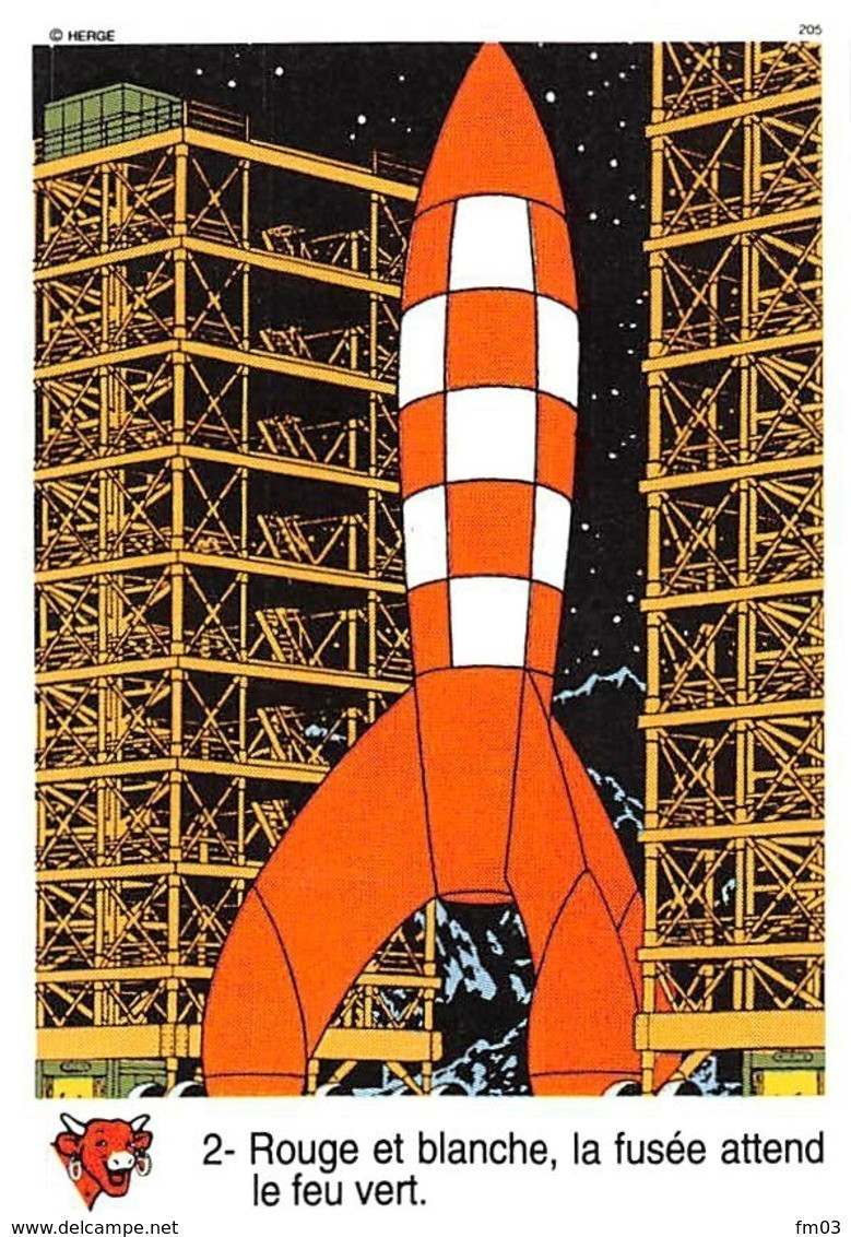 18 Images Tintin Vache Qui Rit Série Complète Espace Voyage Vers La Lune - Other & Unclassified