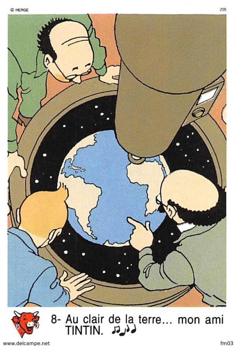 18 images Tintin Vache Qui Rit série complète espace voyage vers la Lune