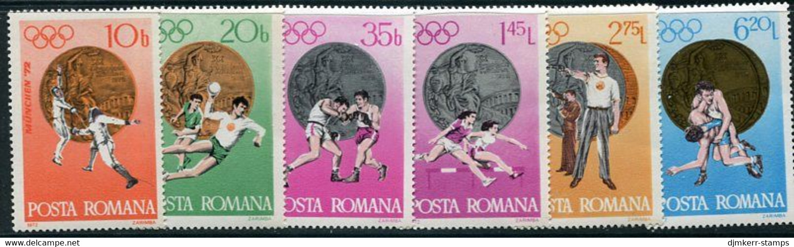 ROMANIA 1972 Olympic Medals MNH / **.  Michel 3060-65 - Neufs