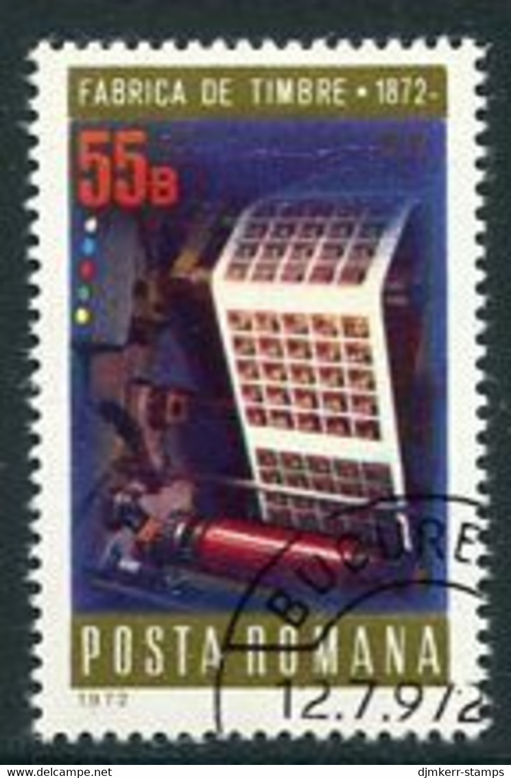 ROMANIA 1972 Stamp Printing Centenary Used.  Michel 3050 - Usati