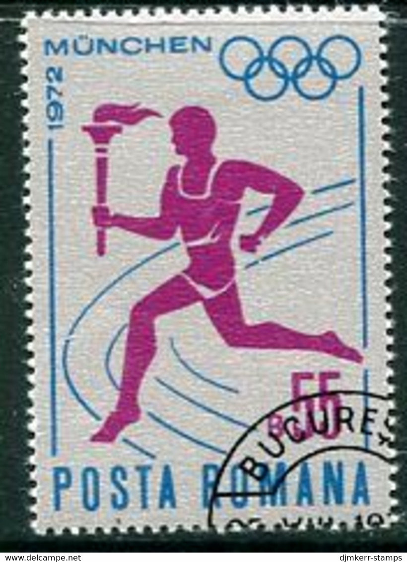 ROMANIA 1972 Olympic Torch Used.  Michel 3043 - Oblitérés