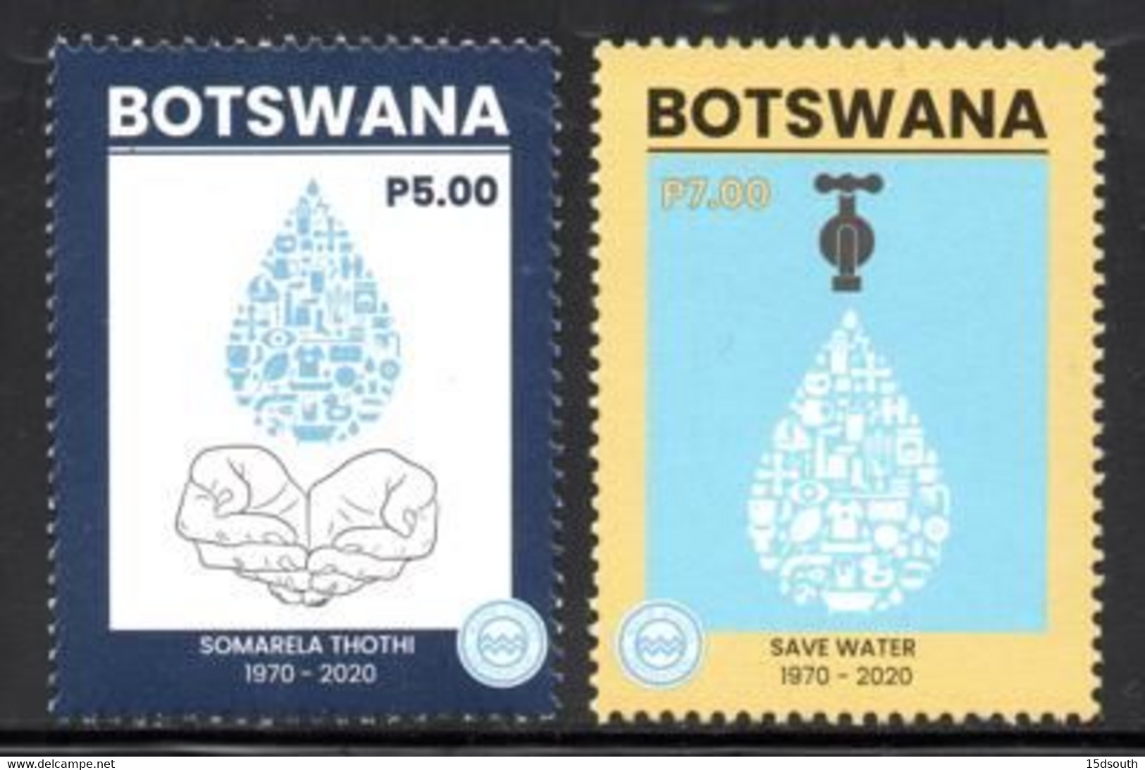 Botswana - 2020 Water Utilities 50th Anniversary Set (**) - Botswana (1966-...)