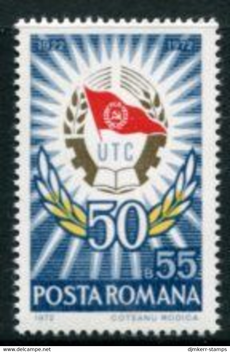 ROMANIA 1972 Communist Youth MNH / **  Michel 3011 - Neufs