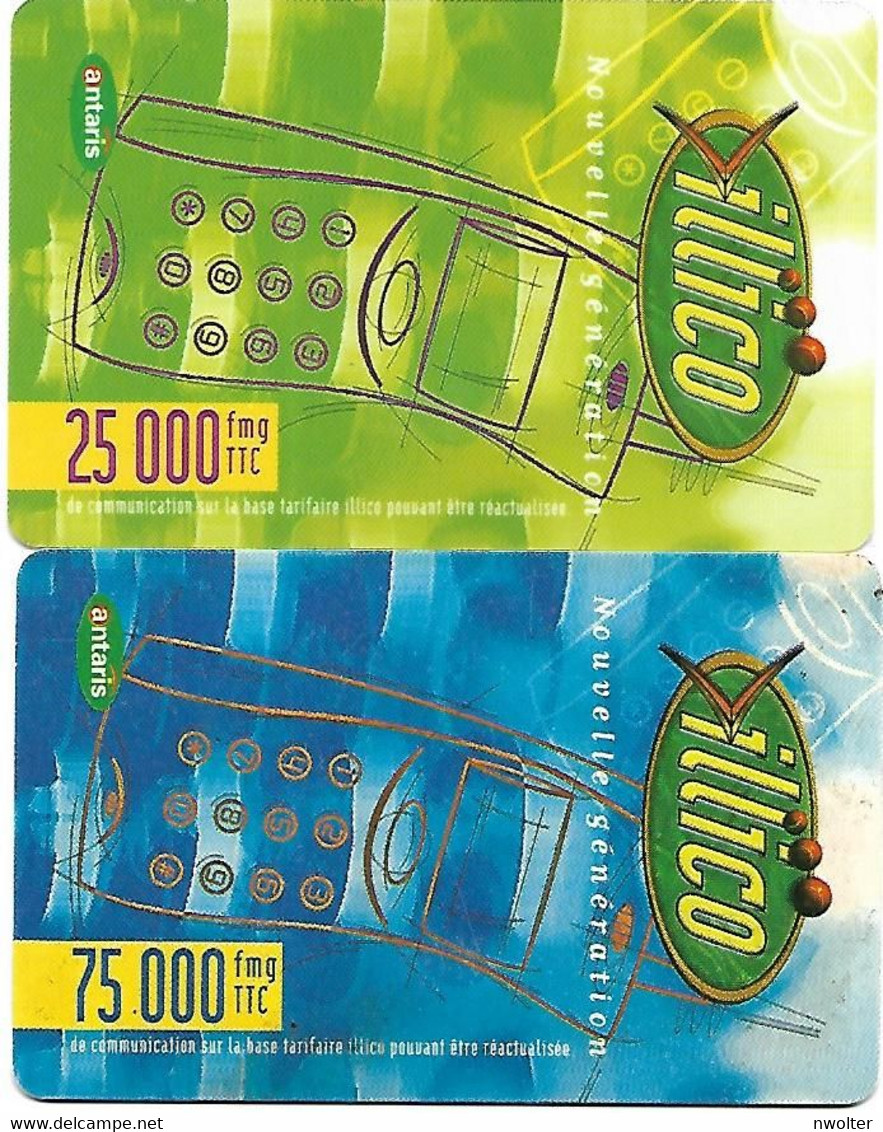 @+ Lot De 2 Cartes De Madagascar - Recharges GSM - Illico - Madagascar