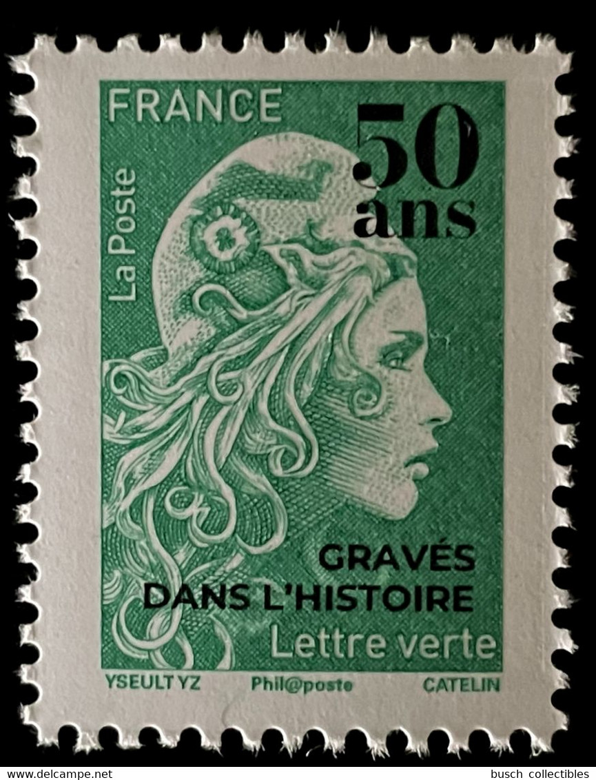 France 2020 Marianne L'Engagée Lettre Verte 20g Surchargée 50 Ans Gravés Dans L'Histoire Imprimerie ** - Unused Stamps