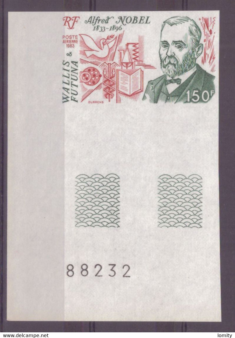 Wallis Et Futuna Non Dentelé N° PA127 Neuf Cote 20€ Luxe ** Anniversaire Naissance Alfred Nobel Chimiste Et Industriel - Imperforates, Proofs & Errors