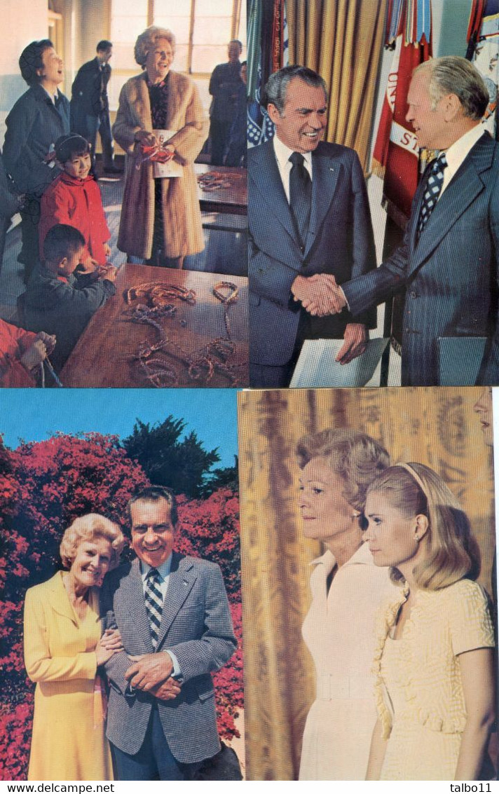 Nixon Richard Et Pat , Gérald Ford - Lot De 4 Cartes - Presidentes