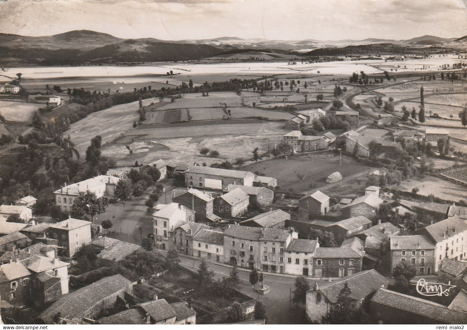 CPSM    .SOLIGNAC Sur LOIRE 43  Vue Générale Aérienne - Solignac Sur Loire