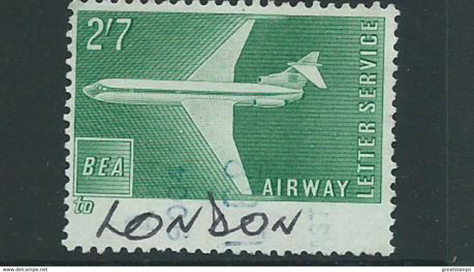 B E A Aircraft Airway Letter Service Used 2/7d  Scarce Item - Cinderellas