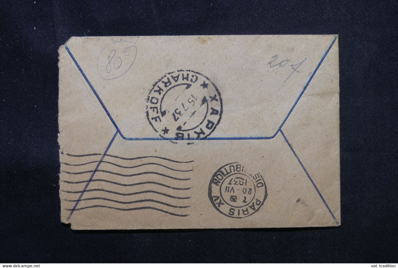 U.R.S.S. - Enveloppe De Xapkib (Kharkov ) En 1937 Pour La France, Affranchissement Avec Zeppelin - L 76154 - Lettres & Documents