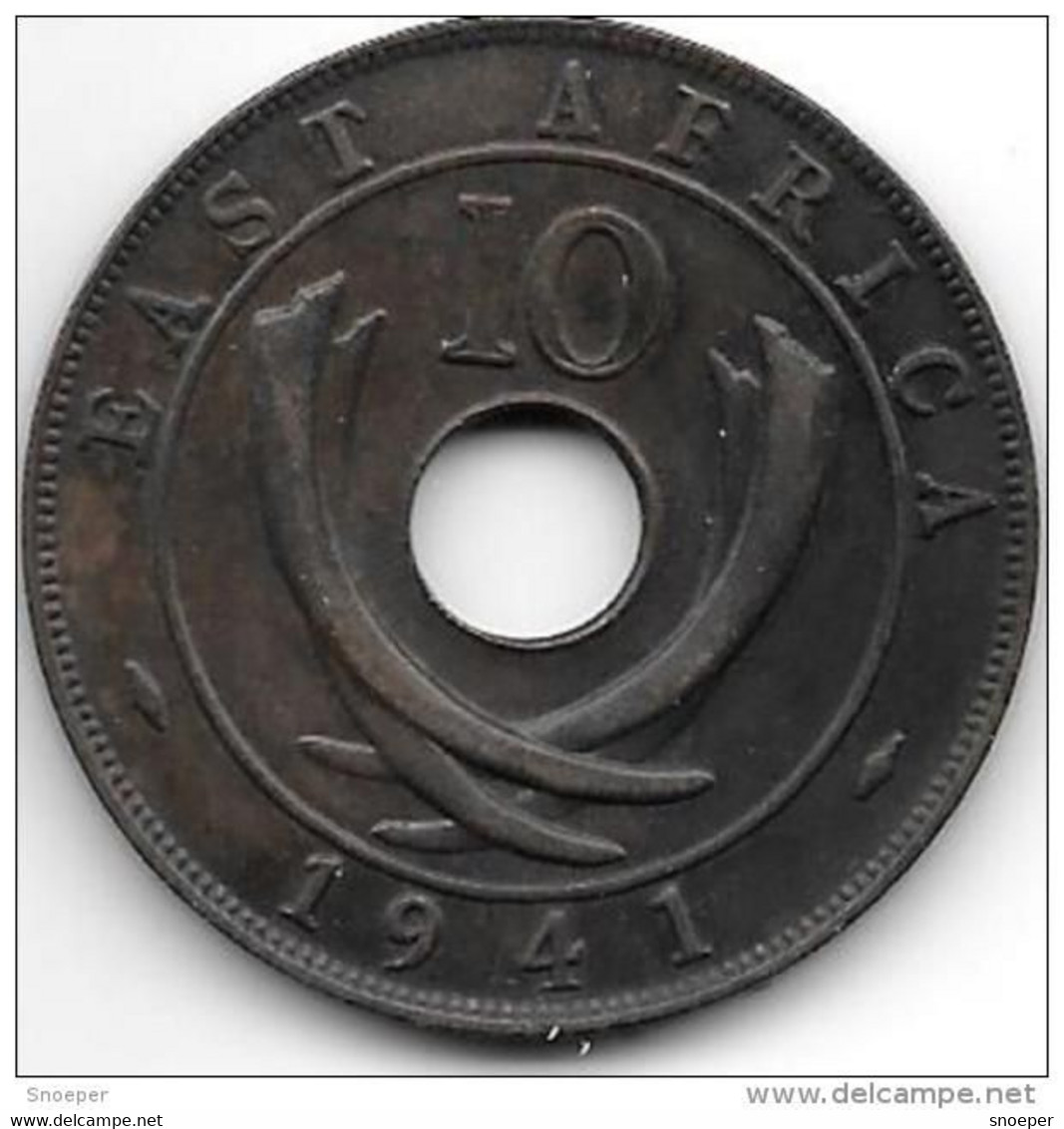 East Africa 10 Cents 1941 I  Km 26.1  Xf+ !!!CATALOG VAL 18* - Colonie Britannique