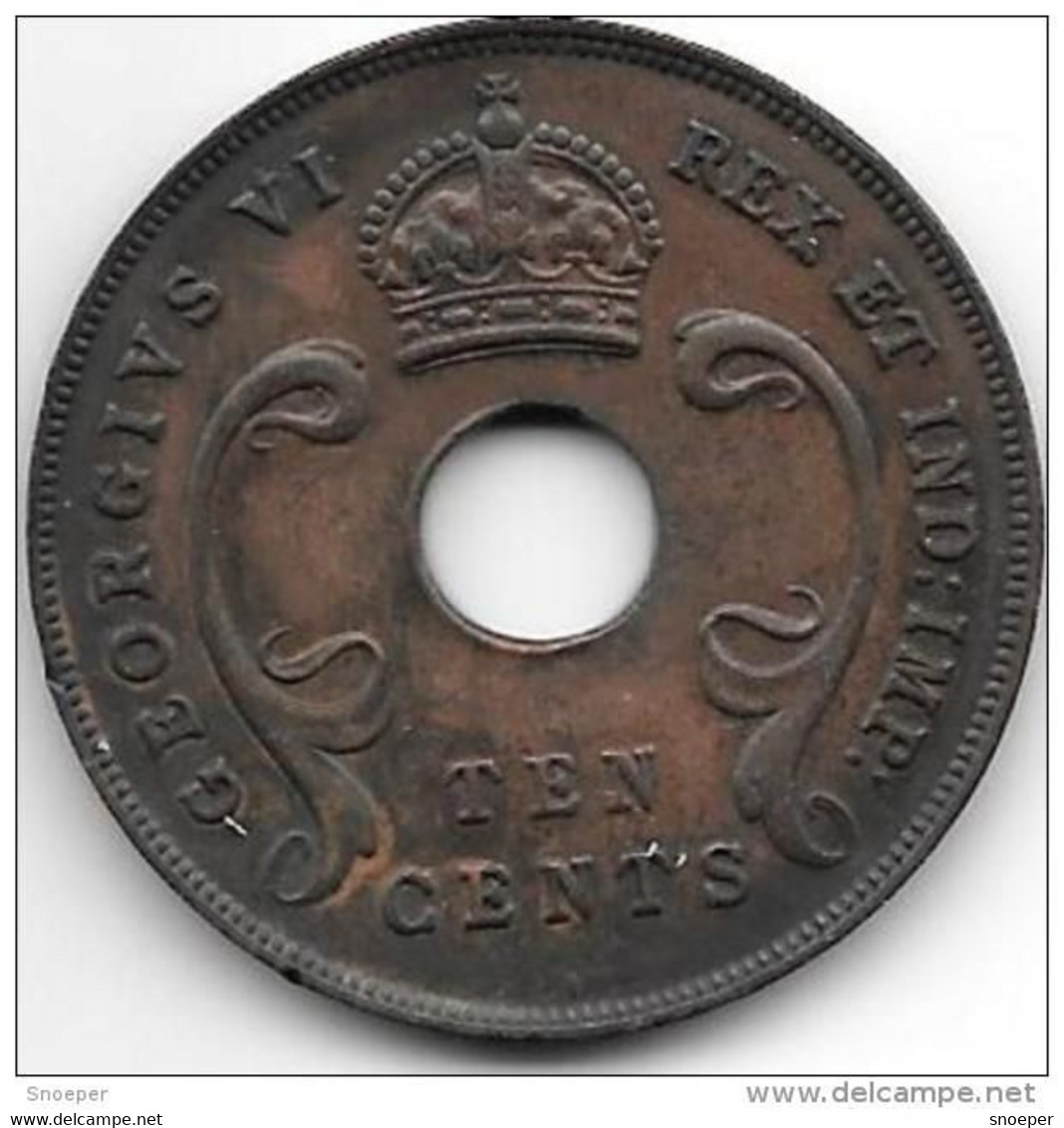 East Africa 10 Cents 1941 I  Km 26.1  Xf+ !!!CATALOG VAL 18* - Colonia Británica