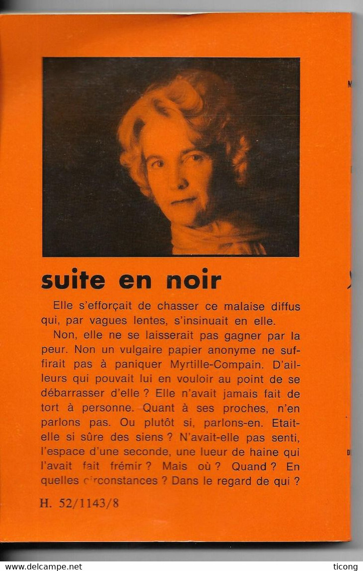 SUITE EN NOIR D HELENE DE MONAGHAN - EDITION LE MASQUE 1979, VOIR LES SCANNERS - Le Masque