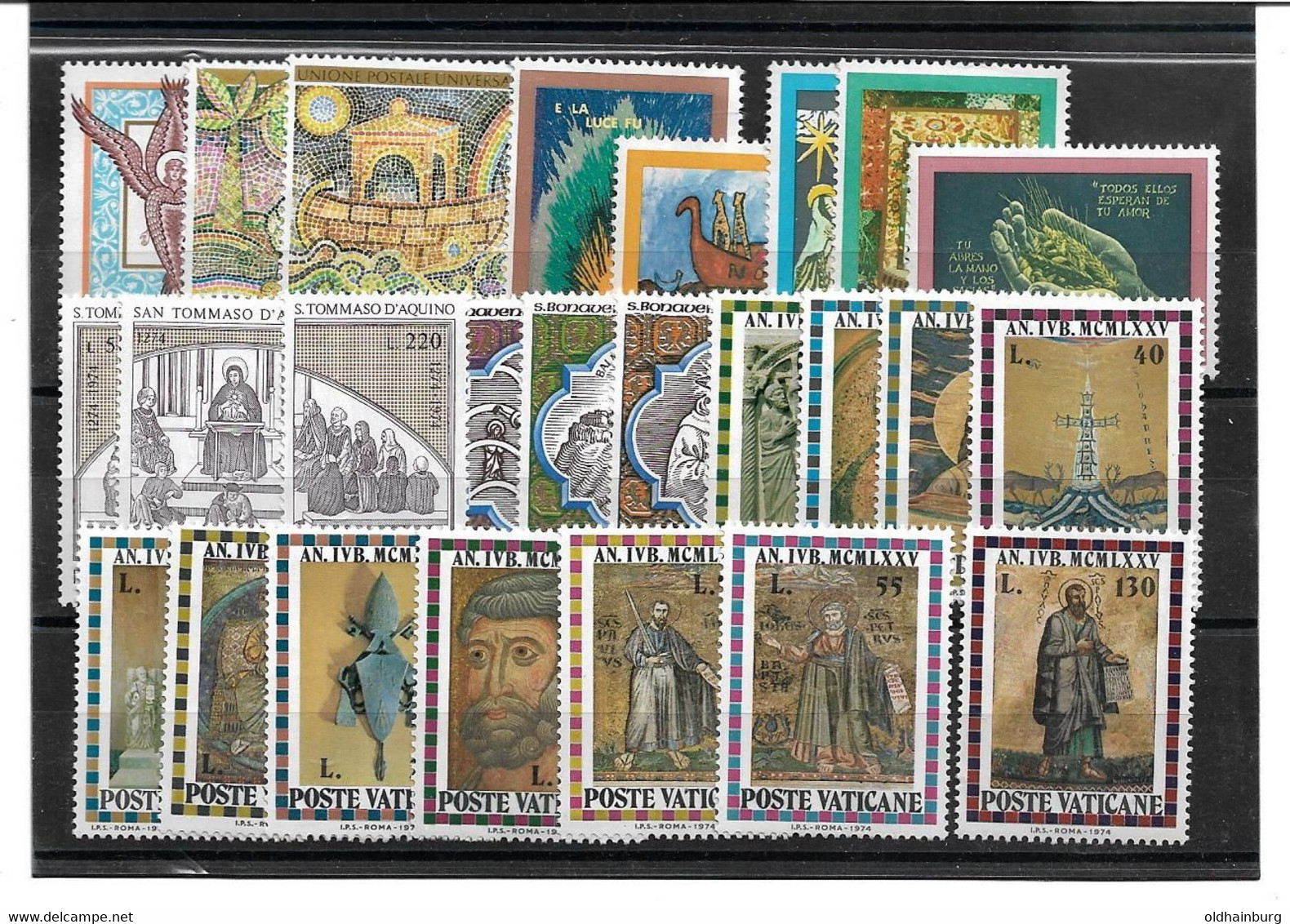 4062l: Vatikan 1974 Komplettjahrgang ** Postfrisch - Verzamelingen