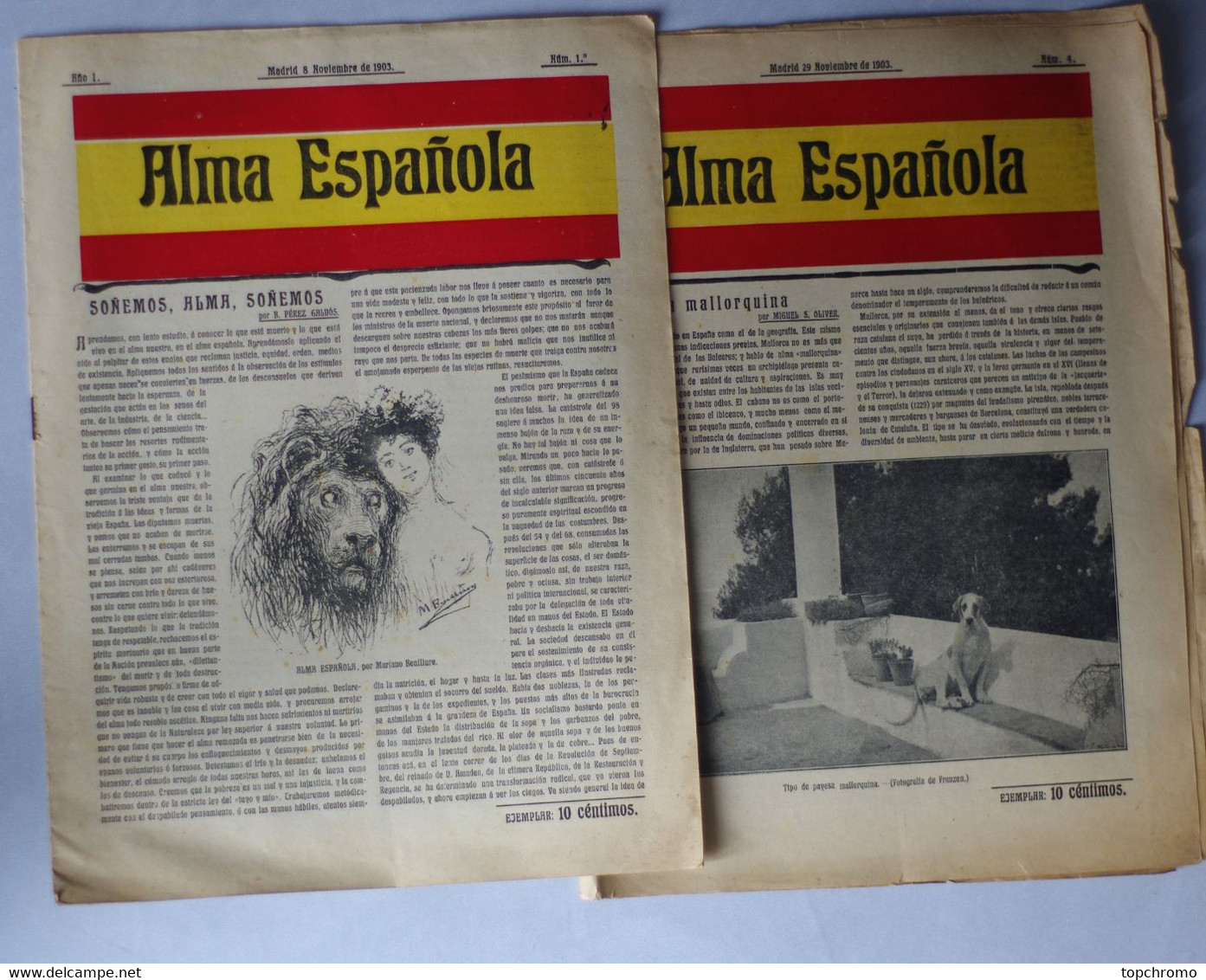Journal Alma Esponola 8 Et 29 Novembre 1903 12 Pages (2 Journaux) - Zonder Classificatie