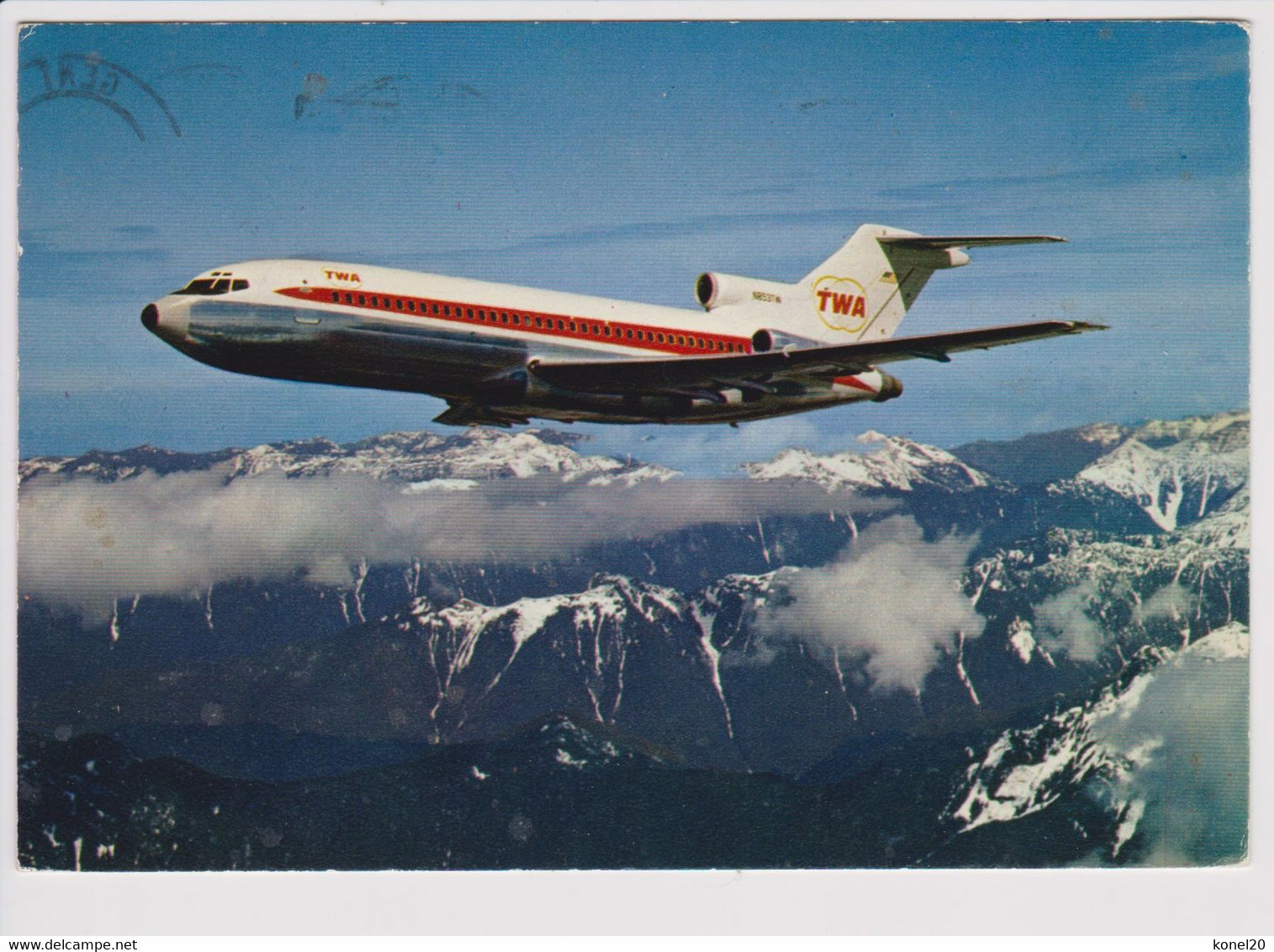 Vintage Rppc TWA Trans World Airlines Boeing 727 Aircraft - 1919-1938: Entre Guerres