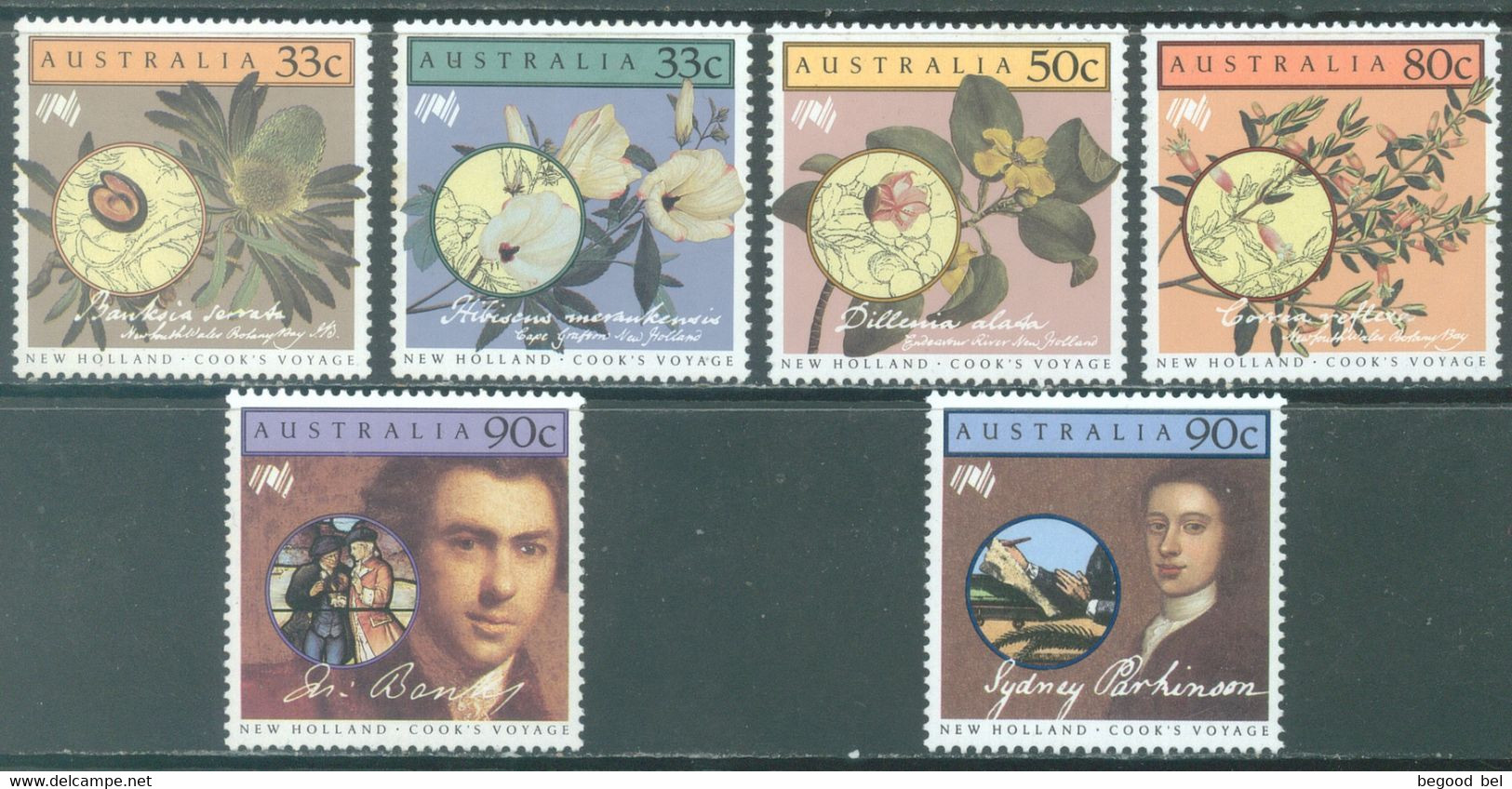 AUSTRALIA  - MNH/*** LUXE - 1986 - NEW HOLLAND COOK'S VOYAGE - Yv 936-940 - Lot 22724 - Ongebruikt