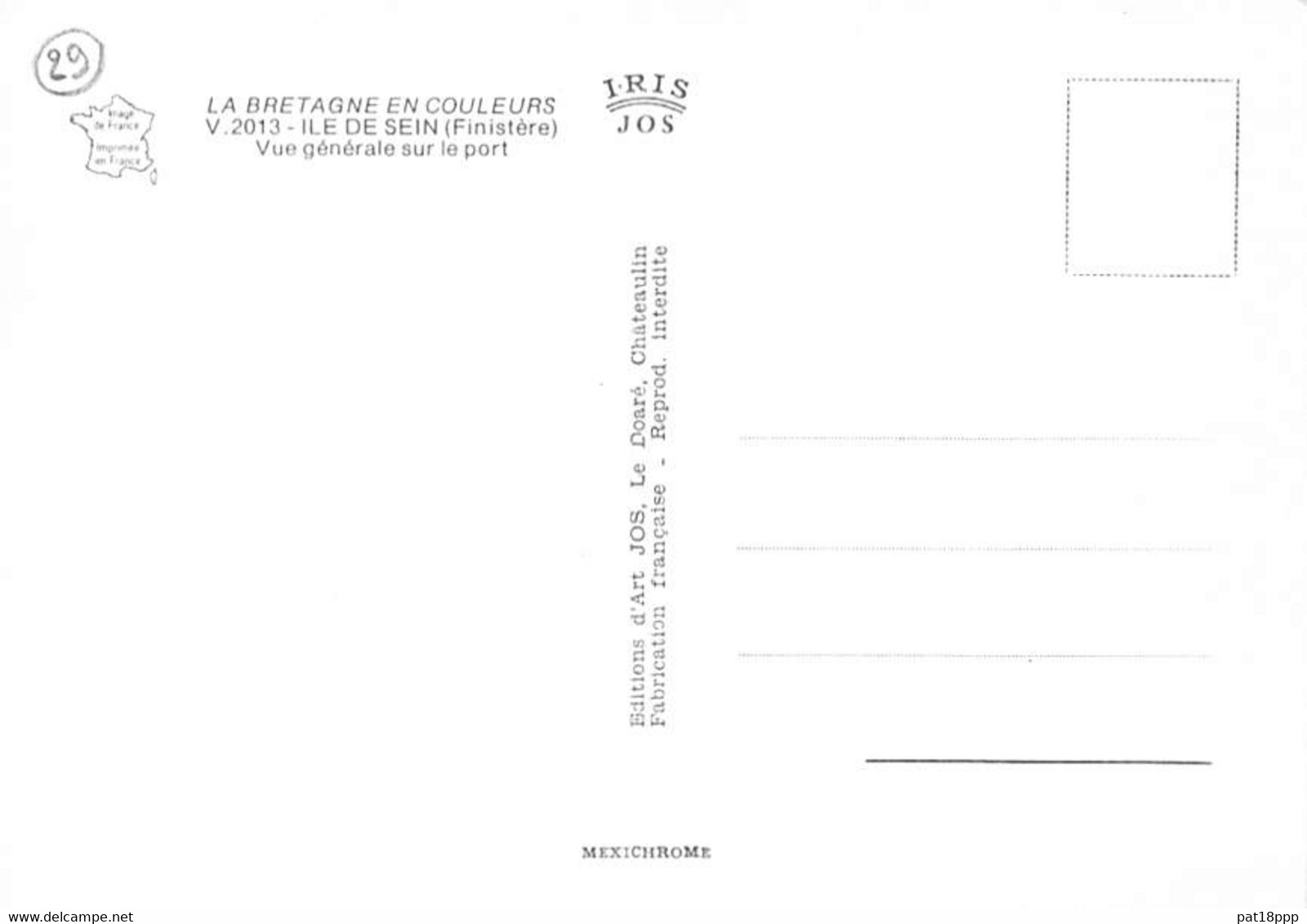 ** Lot De 2 Cartes ** 29 - ILE DE SEIN : Vues Aériennes - CPSM CPM Village ( 250 H )  GF - Finistère ( Bretagne ) - Ile De Sein