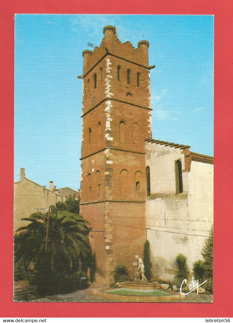 C.P.M. ( 66 ) " CANET   "  L'EGLISE  -Jolie Vue Générale   X 2pht. - Canet En Roussillon