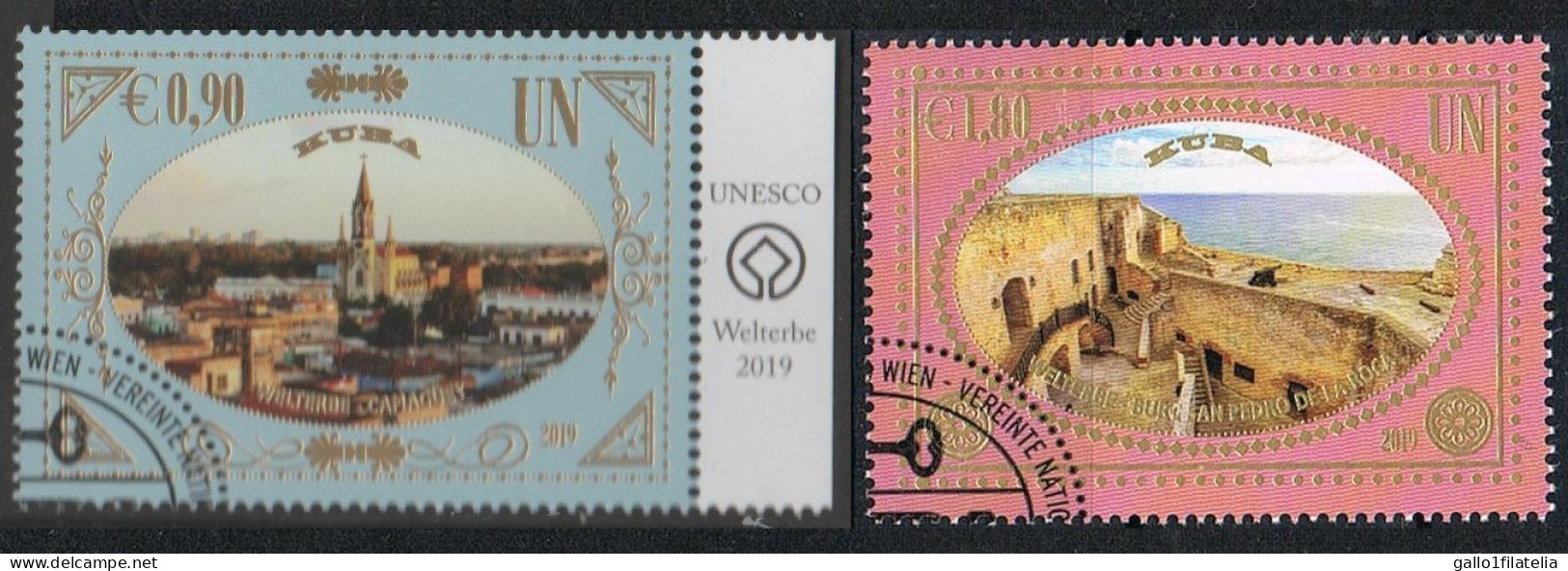 2019 - O.N.U. / UNITED NATIONS - VIENNA / WIEN - CUBA - PATRIMONIO UNESCO / UNESCO WORLD HERITAGE. USATO - Oblitérés
