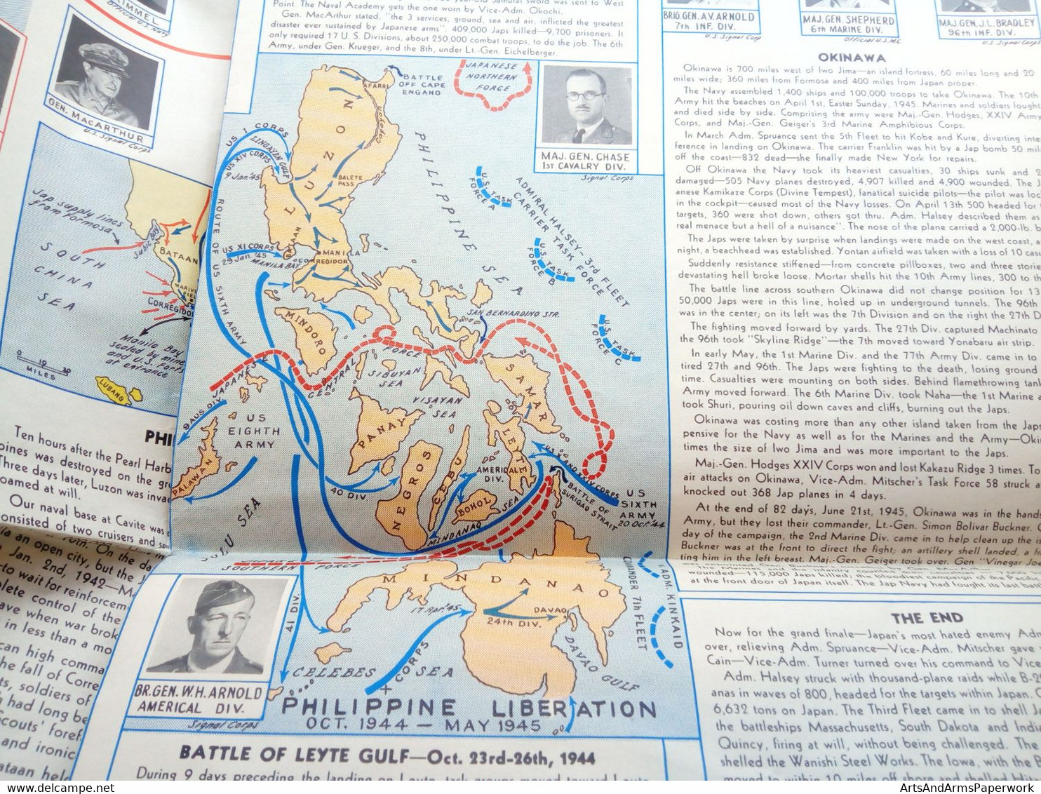 Grande Carte Générale De La Seconde Guerre Mondiale Asiatique-Pacifique/ Large Overview Chart Of WW II Asiatic-Pacific - Documents