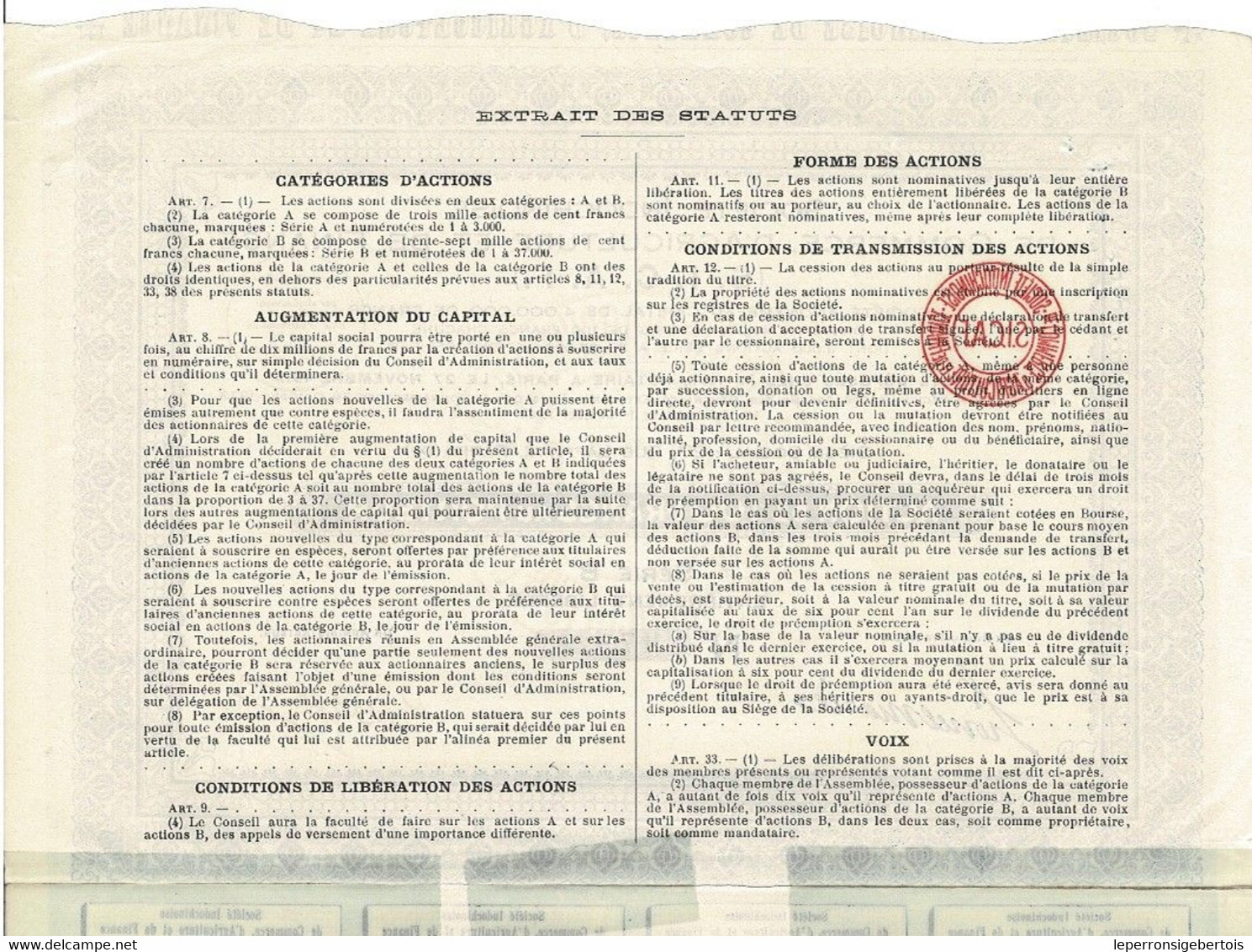 Titre Ancien - Société Indochinoise De Commerce, D'Agriculture Et De Finance - Société Anonyme- Titre De 1924 - - Azië