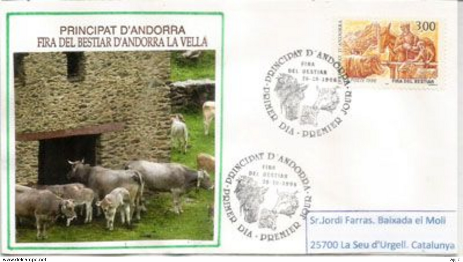 ANDORRA. L'élevage Et Foire Aux Bestiaux En Andorre.  FDC 1996 - Agriculture