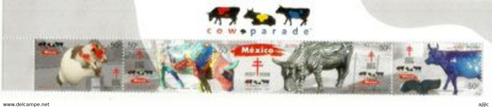 Mexique.les Vaches (Cow Parade)   Bande De 5 Neufs ** - Farm