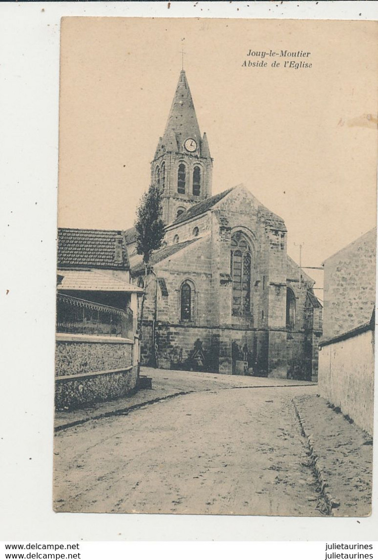 95 JOUY LE MOUTIER ABSIDE DE L EGLISE CPA BON ETAT - Jouy Le Moutier