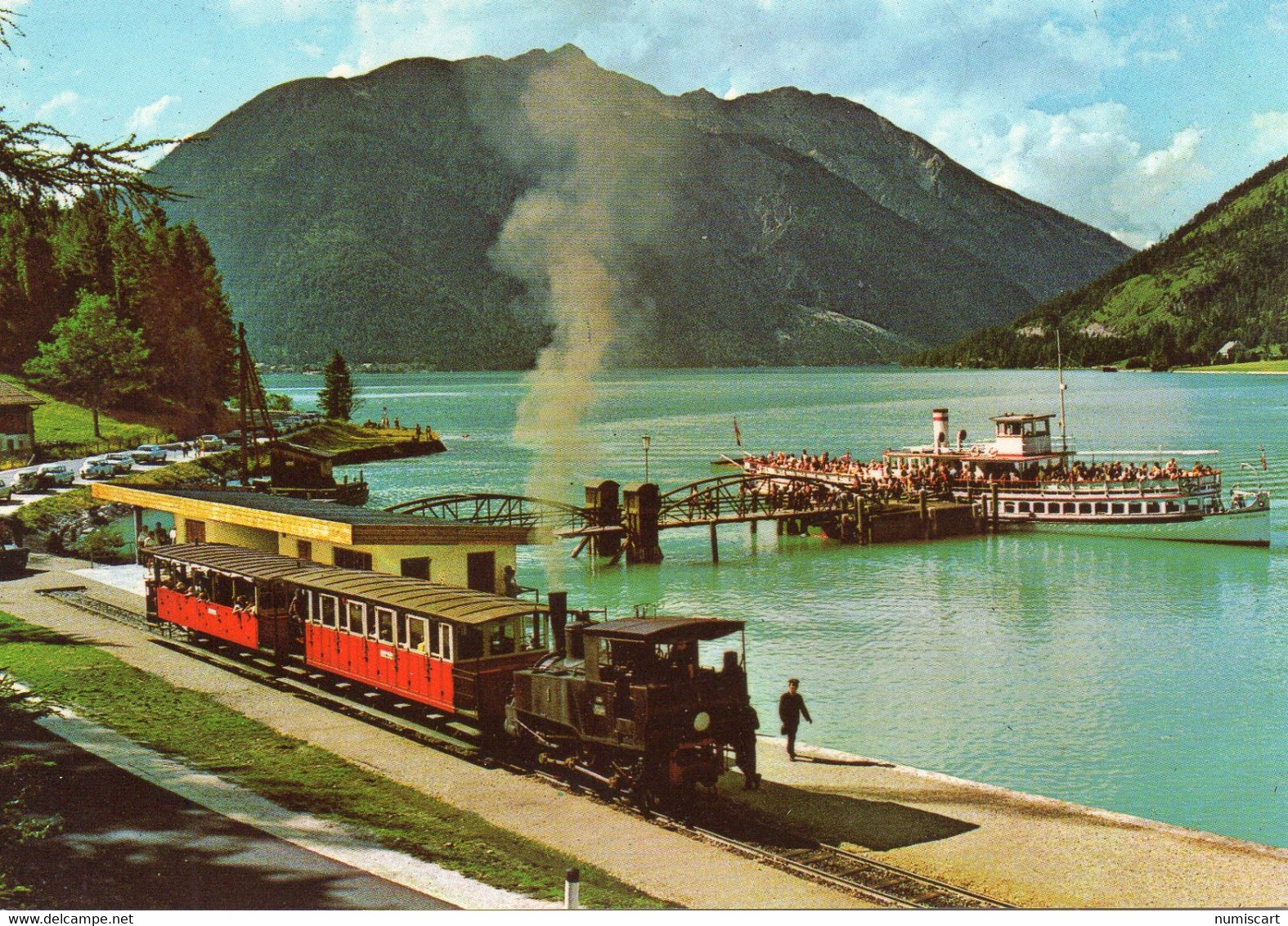 Jenbach La Gare De Seespitz Animée Train à Crémaillère Lac De L'Achensee - Jenbach