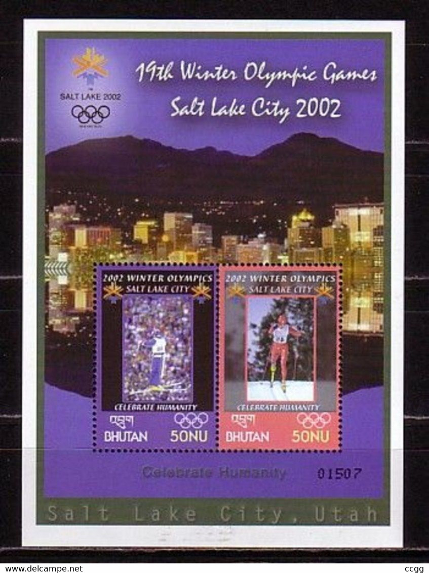 Olympische Spelen  2002 , Bhutan - Blok  Postfris - Winter 2002: Salt Lake City