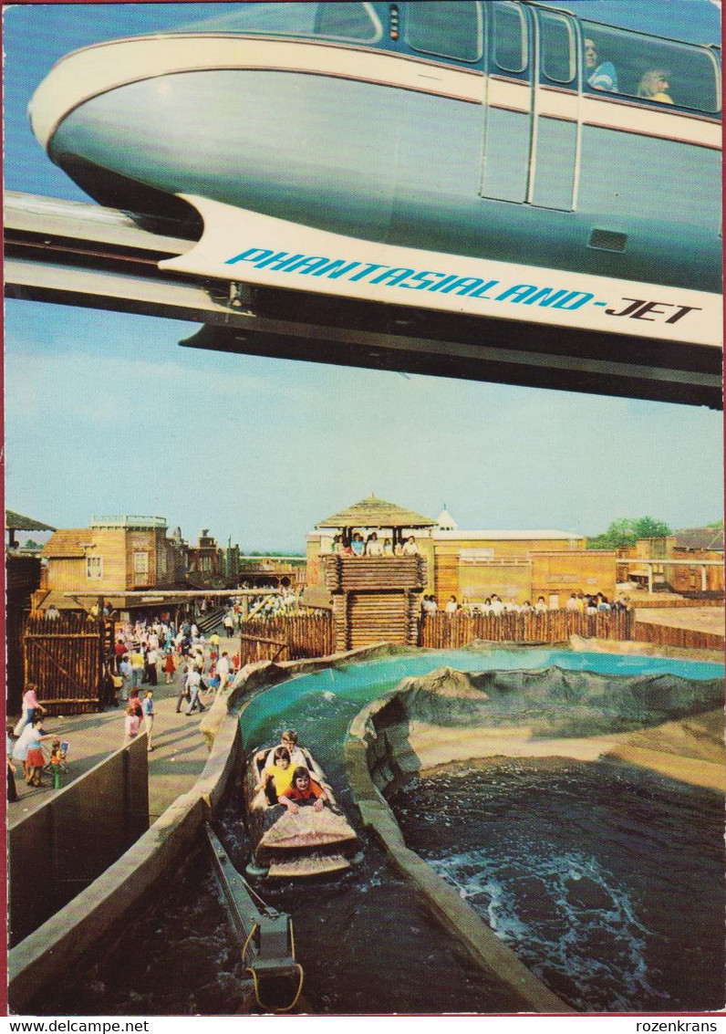 CP Brühl Phantasialand Jet Monorail Wildwasserbahn Und Westernstadt Im Hintergrund Pretpark Fun Theme Park CPA - Bruehl