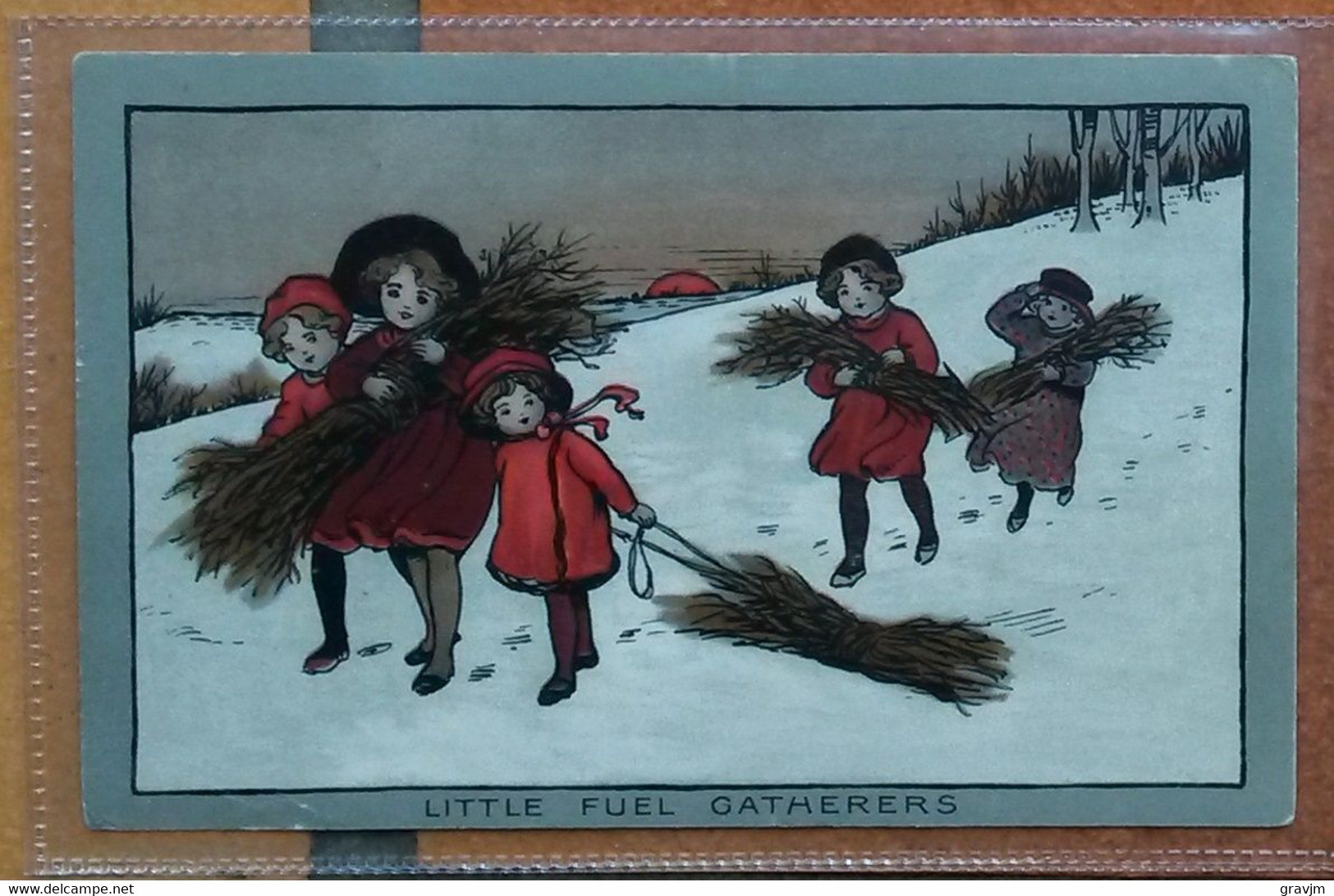 Carte Postale - Illustratrice Ethel PARKINSON - Enfants Et Fagots Dans La Neige - Faulkner 1085A - Rare (existe Signée) - Parkinson, Ethel