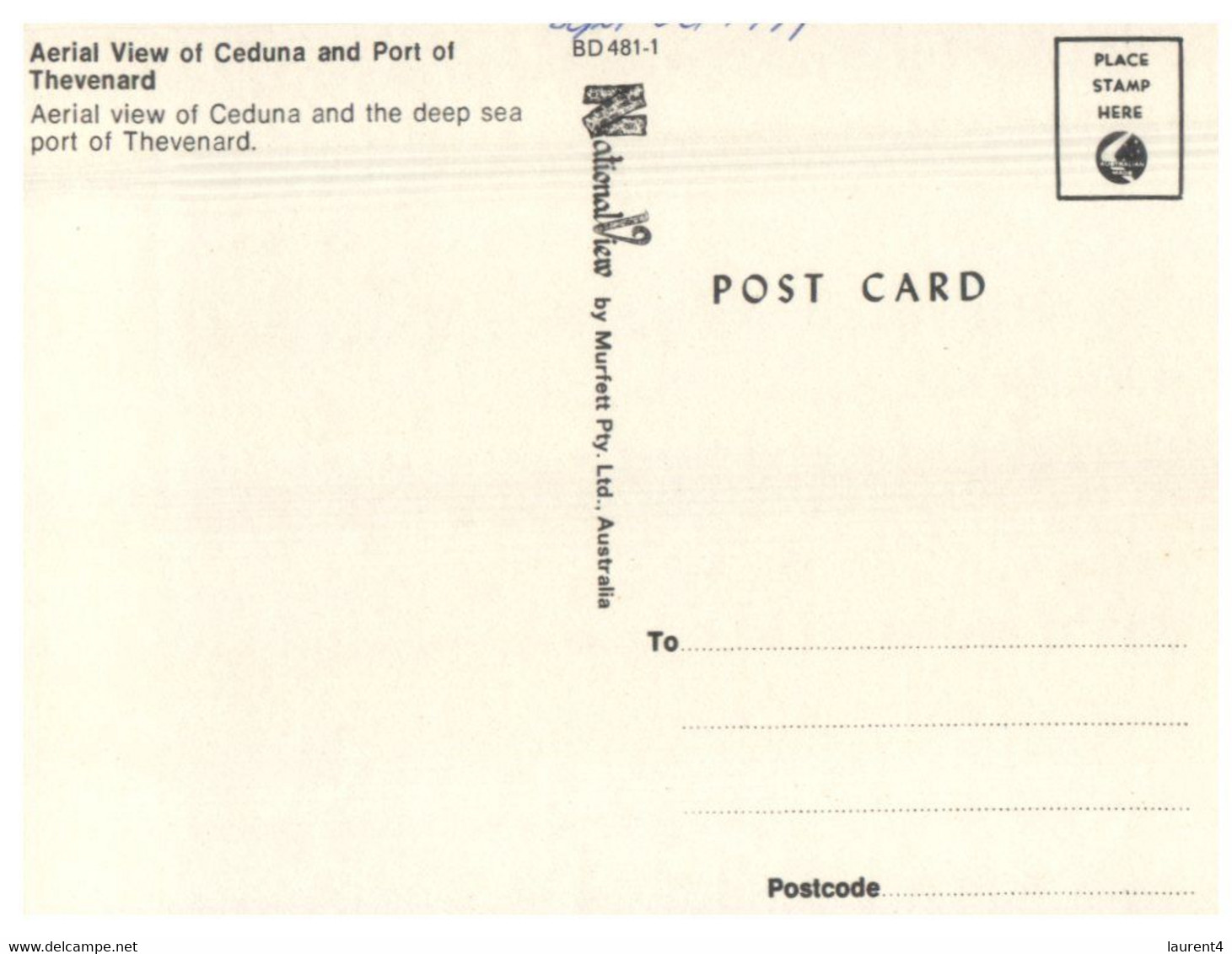 (V 21) Australia - SA -  Ceduna With Port (BD481-1) - Otros & Sin Clasificación