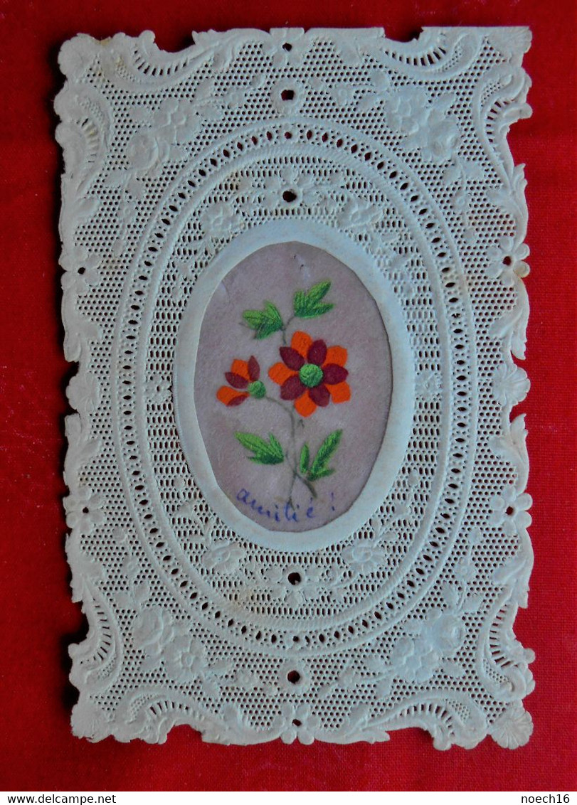 Image Dentelle Avec Fleurs - Amitié - Autres & Non Classés