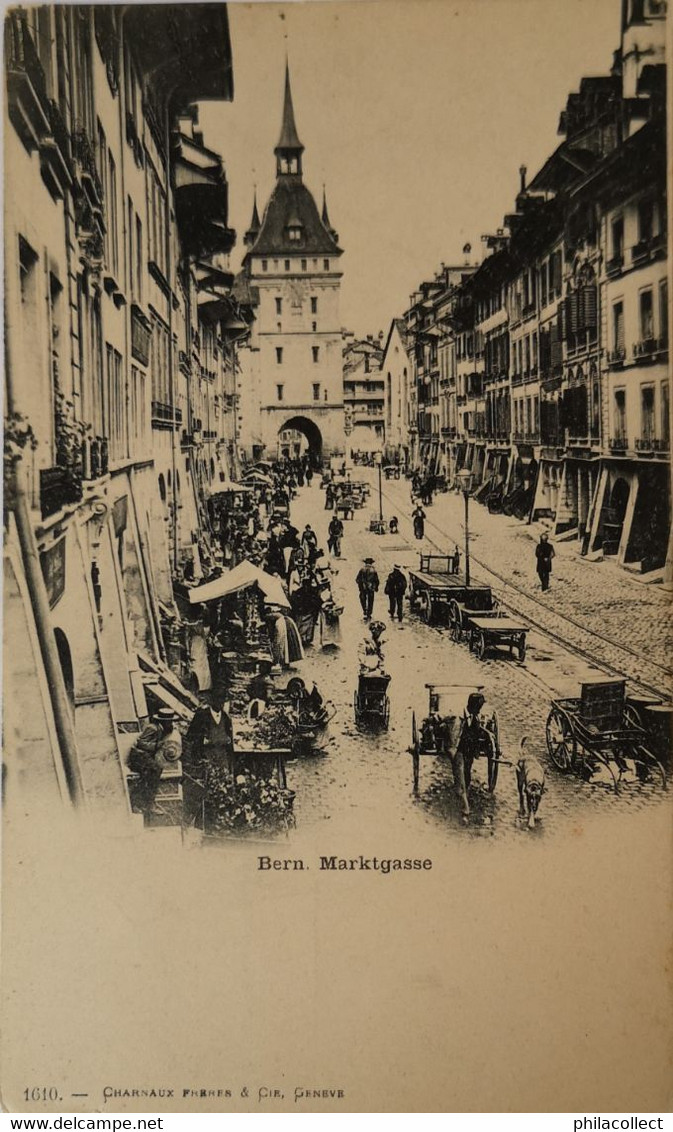 Suisse (BE) Bern // Marktgasse Am Markt Tag Ca 1900 - Berne