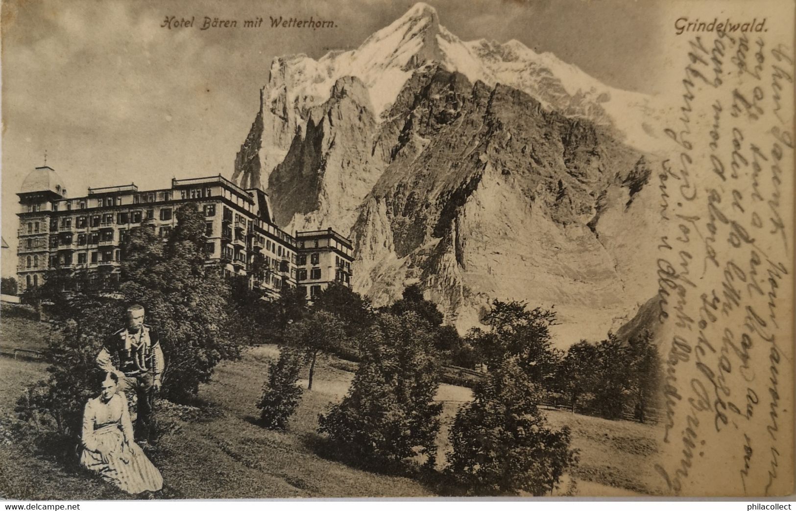 Suisse (BE) Grindelwald // Hotel Baren Mit Wetterhorn 1903 - Grindelwald