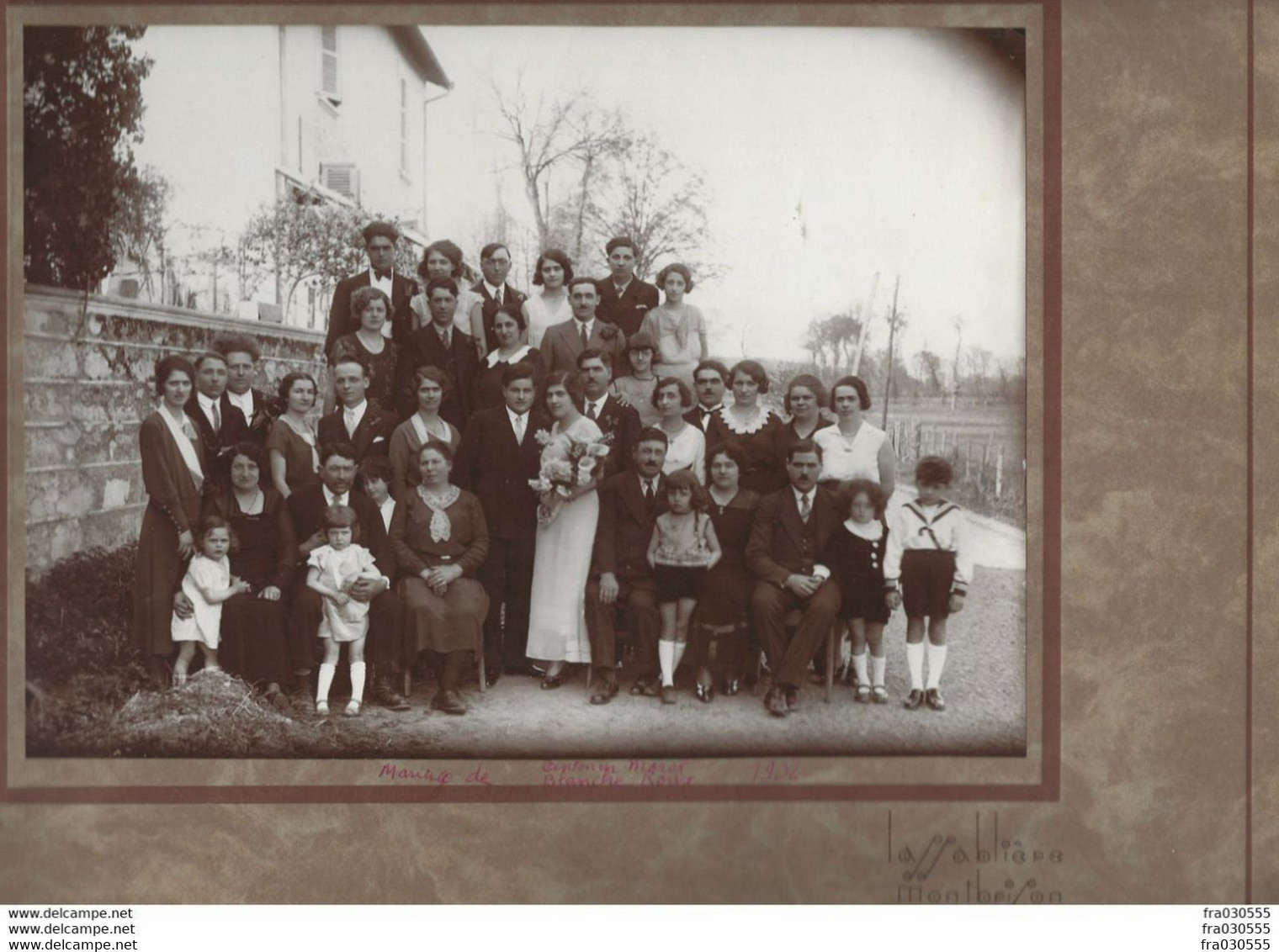 Lot de 9 grandes photos de mariage des années 1900-1930