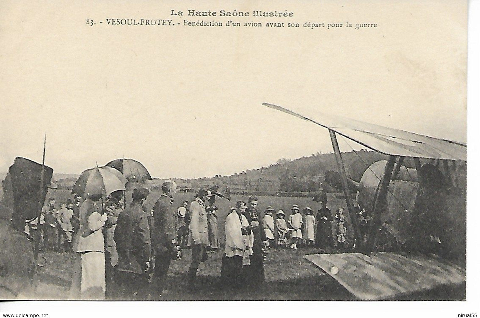 AVIATION Avion Aviateur Militaria VESOUL FROTEY Haute Saône Bénédiction D'un Avion Avant Son Départ Pour La Guerre ...G - ....-1914: Precursori