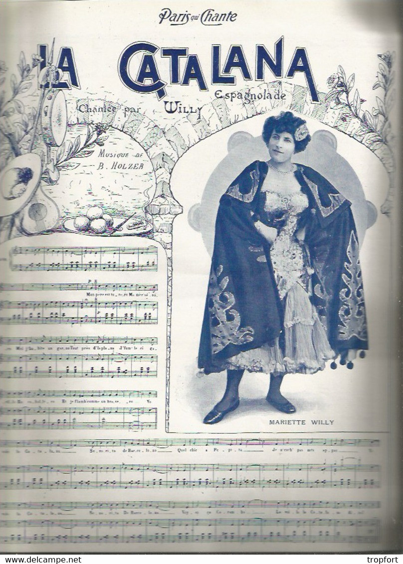 Vintage /old Newspaper // Revue Paris Qui Chante 1903 MAYOL / Rictus Fleuron Barde Ablamowicz Pavart Audrys - Musique