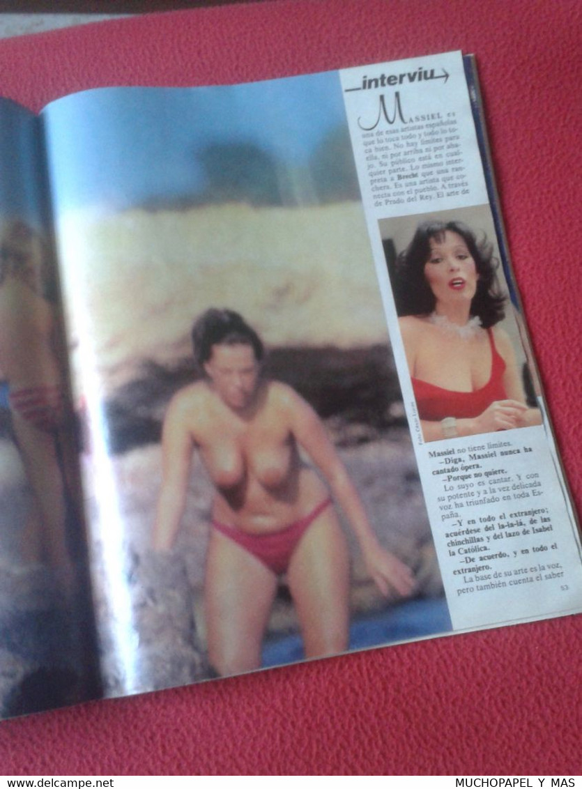 SPAIN ANTIGUA REVISTA MAGAZINE INTERVIU Nº 281 SEPT OCT 1981 AÑO 6 COLZA ETA OTAN BO DEREK SOLANA PSOE..MASSIEL SIAMESES