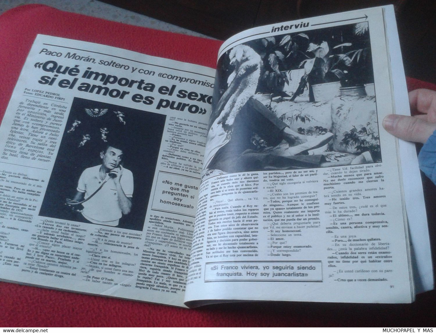 SPAIN ANTIGUA REVISTA MAGAZINE INTERVIU Nº 281 SEPT OCT 1981 AÑO 6 COLZA ETA OTAN BO DEREK SOLANA PSOE..MASSIEL SIAMESES