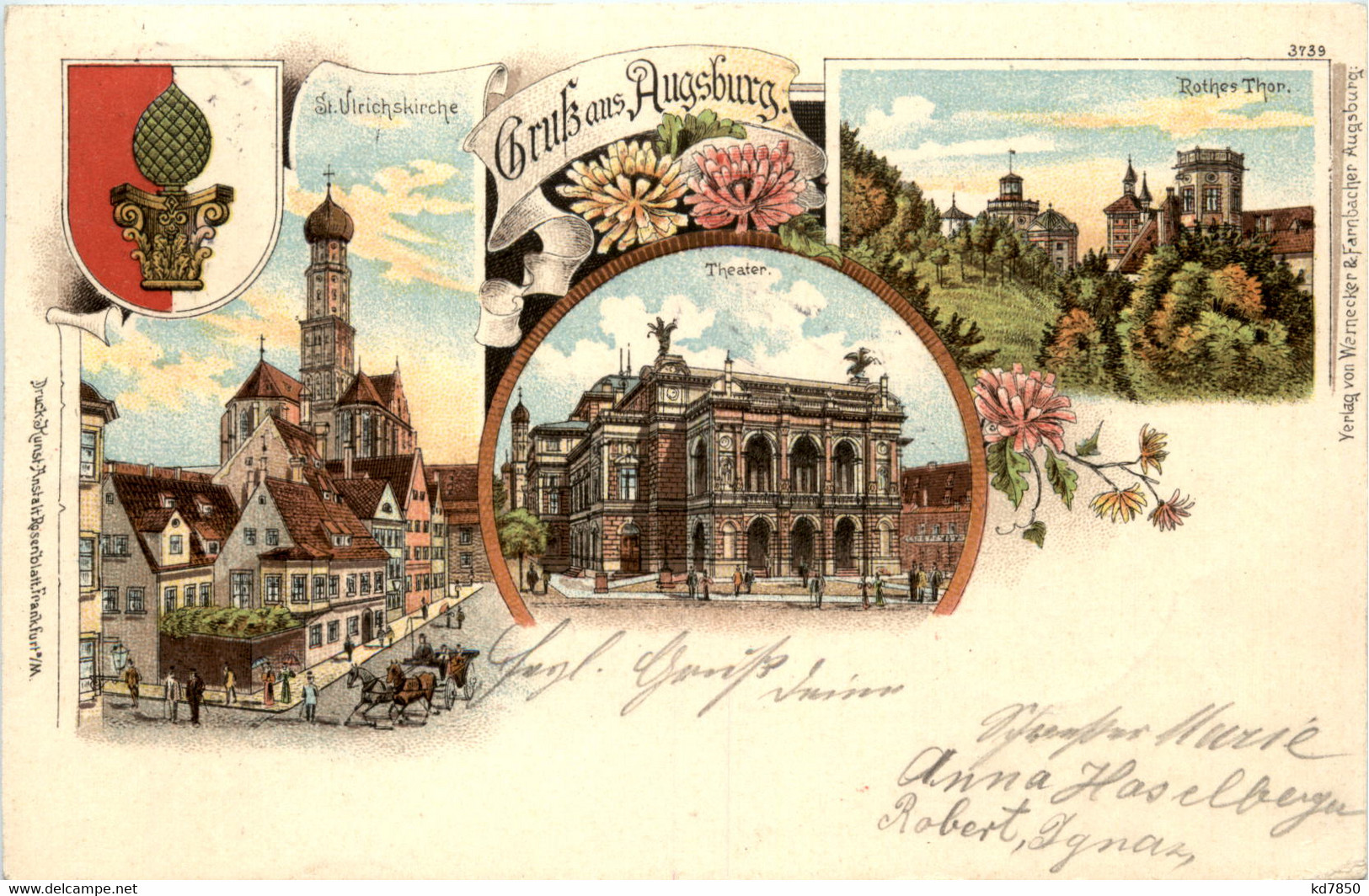 Gruss Aus Augsburg - Litho - Augsburg