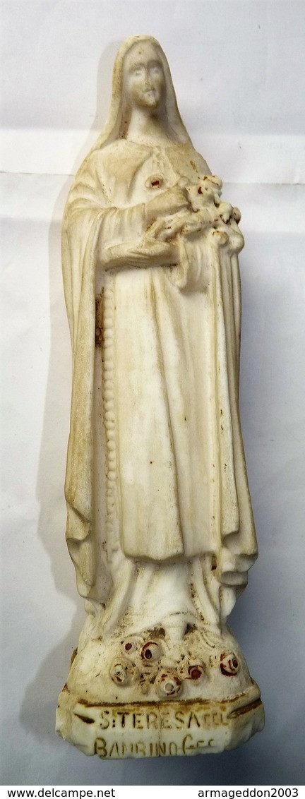 ANCIENNE SCULPTURE PLATRE RELIGIEUSE LA VIERGE SCULPTEUR SITERE SACCI / BAMAINO - Andere & Zonder Classificatie