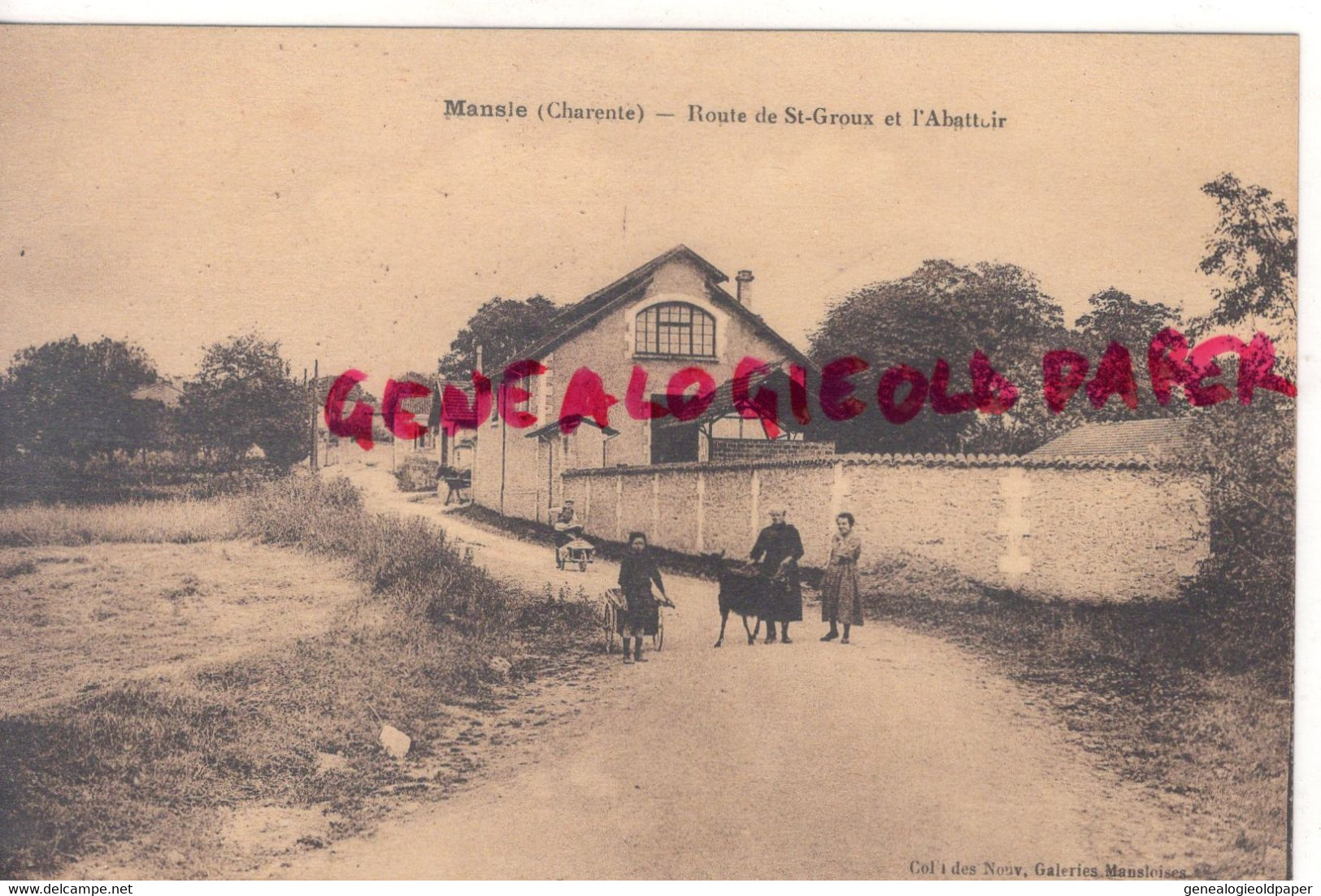 16 - MANSLE - ROUTE DE SAINT GROUX ET L' ABATTOIR-EDITEUR NOUVELLES GALERIES   - CHARENTE - Mansle