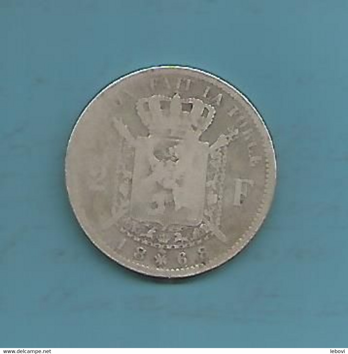 Belgique - LEOPOLD II - 2 FR 1868 FR - 2 Francs