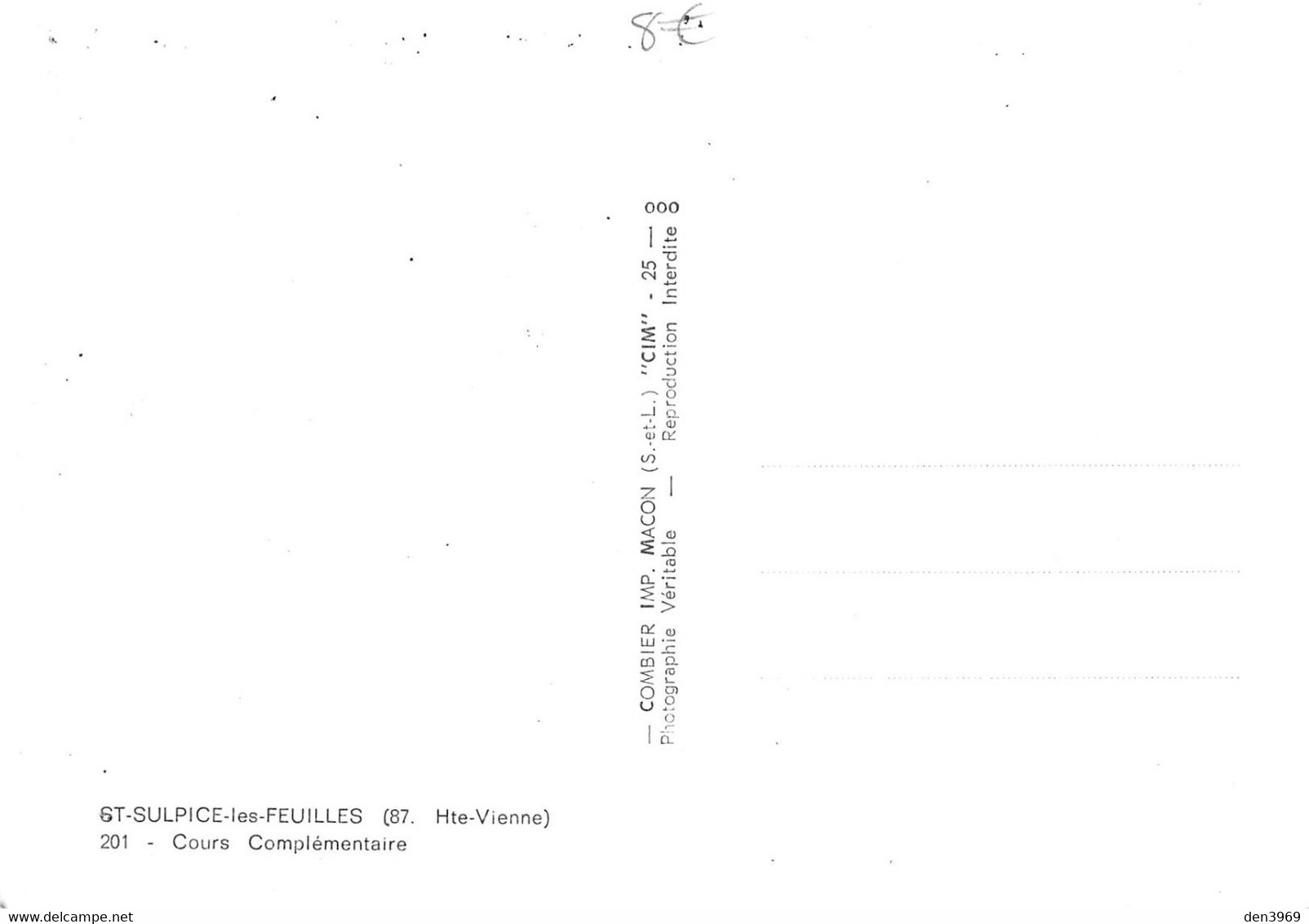 SAINT-SULPICE-les-FEUILLES - Cours Complémentaire - Saint Sulpice Les Feuilles